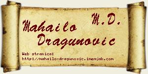 Mahailo Dragunović vizit kartica